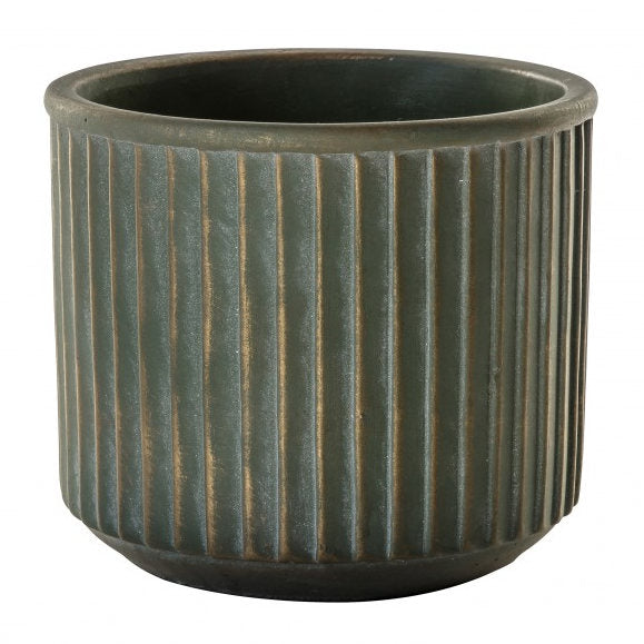 Linear Pot Gold & Green Large 398537 front