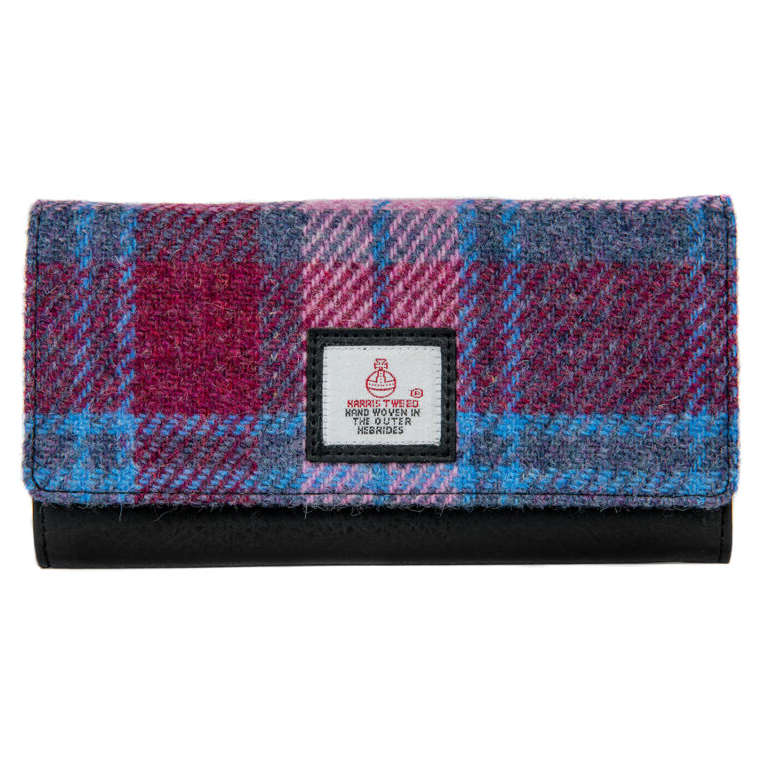 Maccessori Harris Tweed Envelope Purse Pastel Pink front