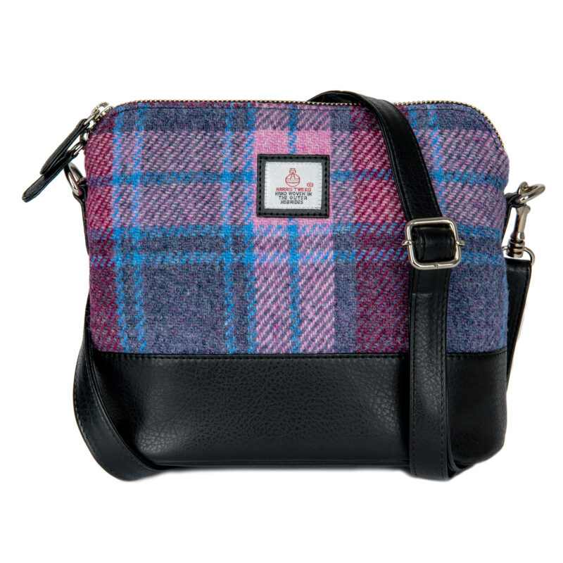 Maccessori Harris Tweed Square Shoulder Bag in Pastel Pink Tweed