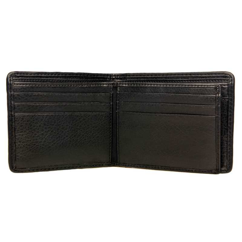 Maccessori Harris Tweed Trifold Wallet Saffron Tartan open at card pockets