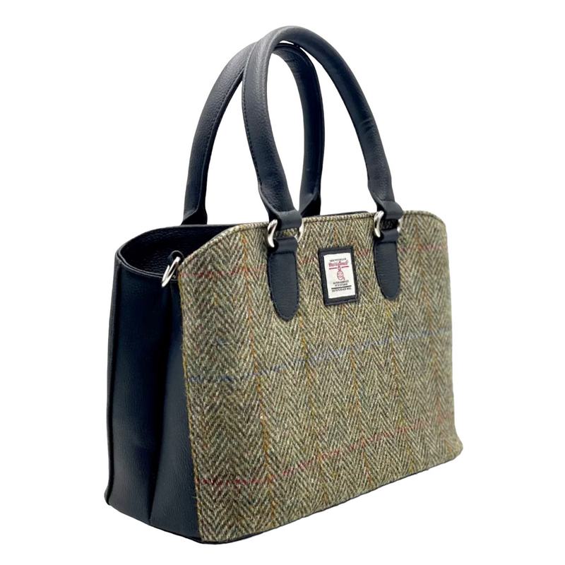 Maccessori Top Handle Bag Country Green Harris Tweed CB2301-C001T side