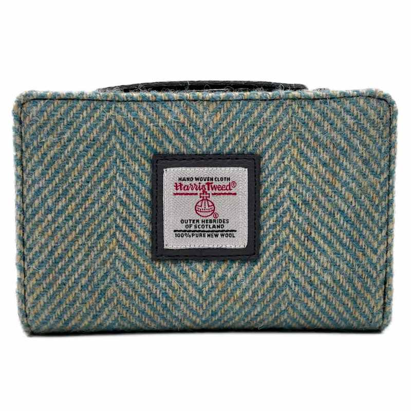 Maccessori Zip Purse Turquoise Harris Tweed CB5004-1904B2 front