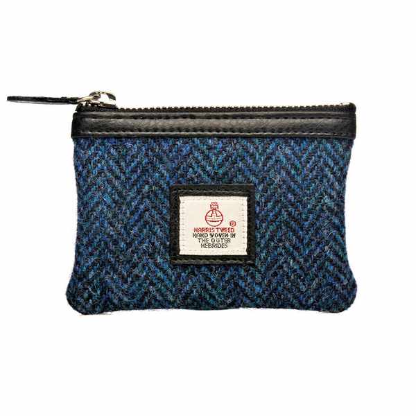 Maccessori Harris Tweed Coin Purse Blue front