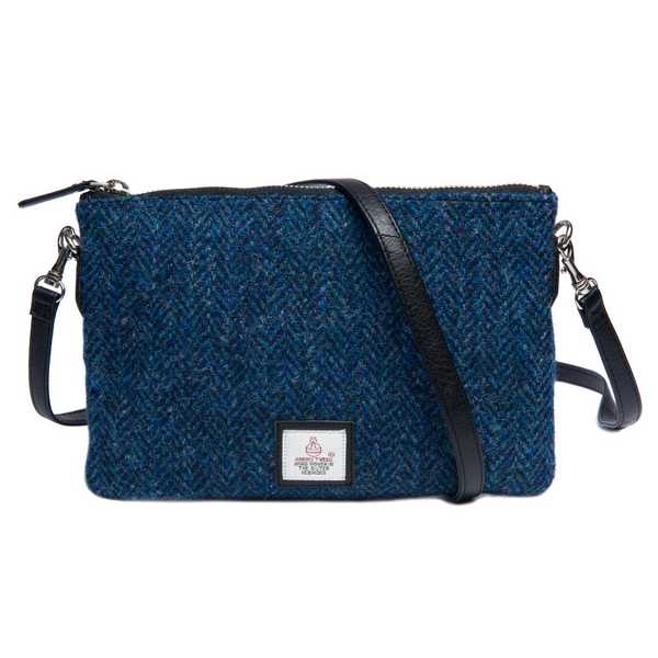 Maccessori Harris Tweed Zip-purse Bag Blue front