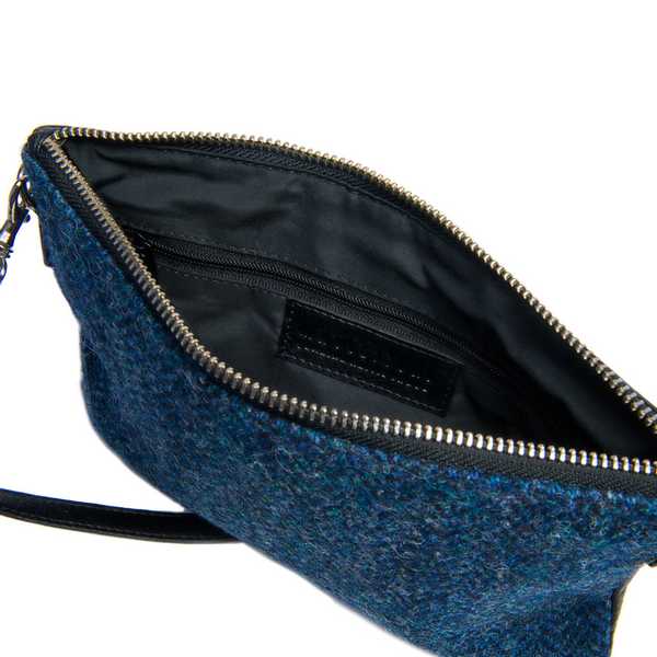 Maccessori Harris Tweed Zip-purse Bag Blue open