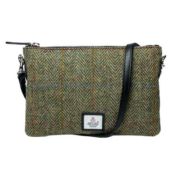Maccessori Harris Tweed Zip-purse Bag Country Green front