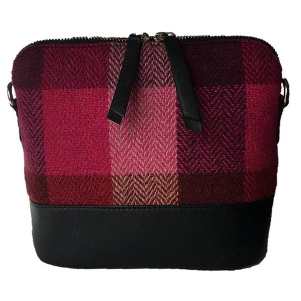 Maccessori Square Shoulder Bag Pink Squares Tweed back