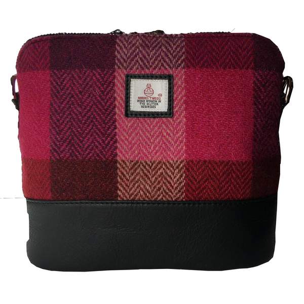 Maccessori Square Shoulder Bag Pink Squares Tweed front
