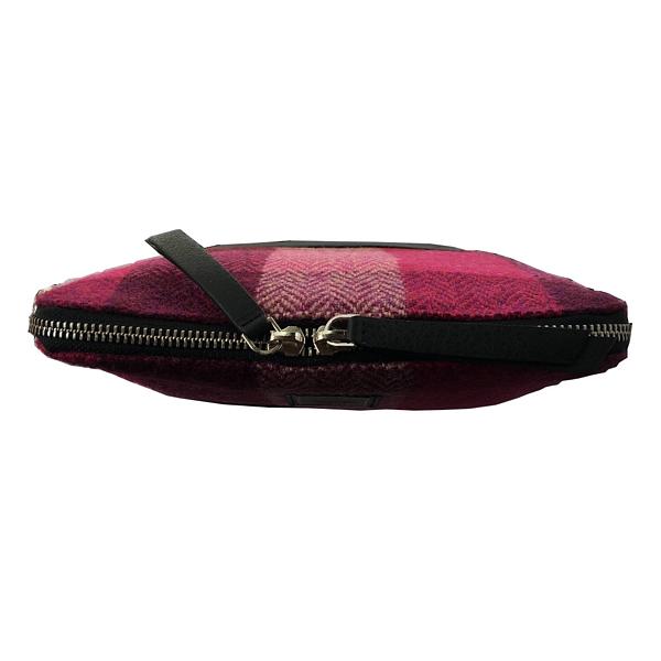 Maccessori Square Shoulder Bag Pink Squares Tweed top zip