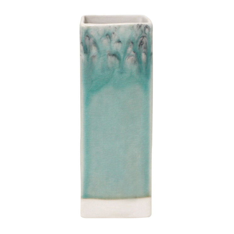 Madeira Blue Rectangular Vase front