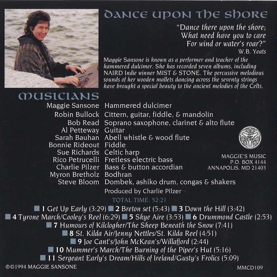 Maggie Sansone - Dance Upon The Shore MMCD109 back