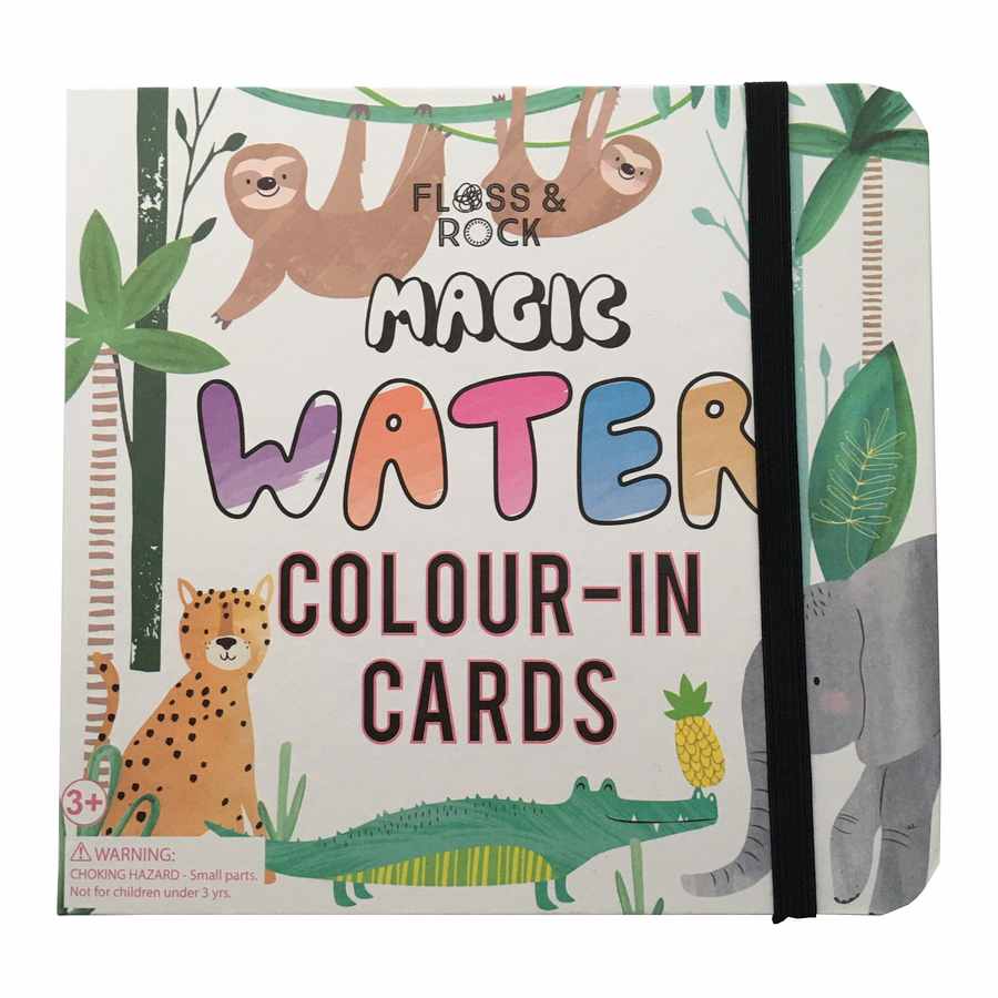 Magic Water Colour-In Cards - Jungle front