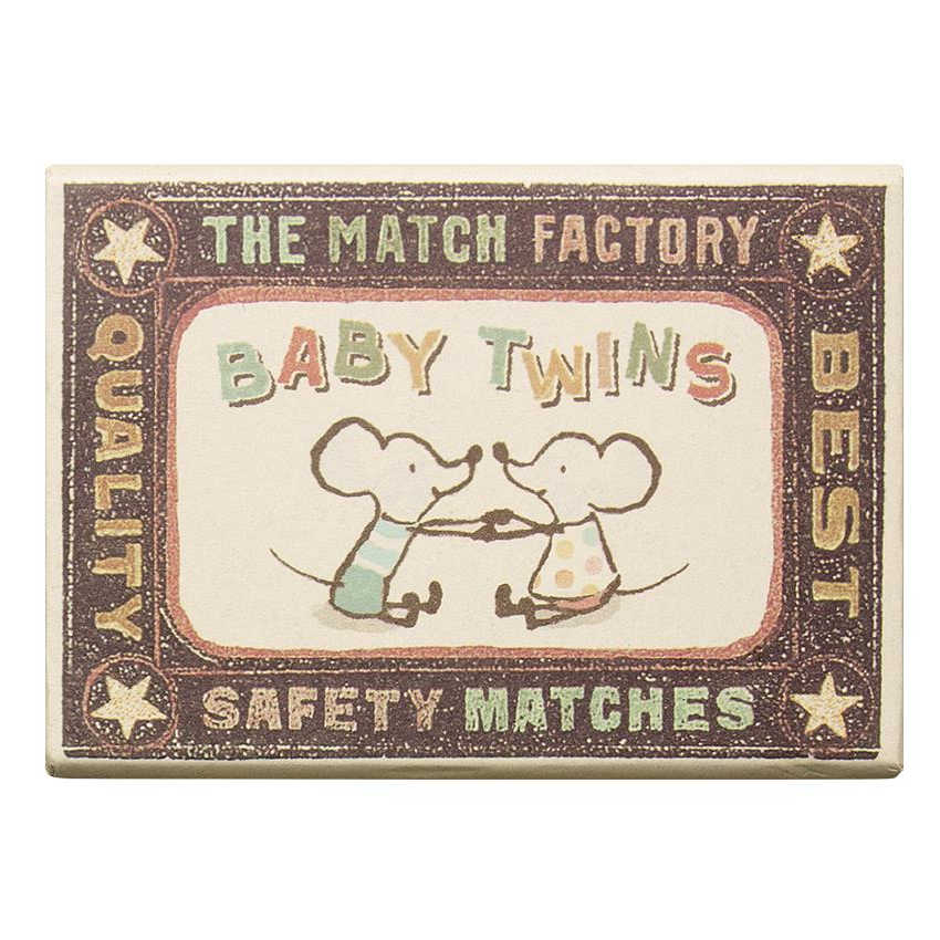 Maileg Baby Mice Twins in Box Matchbox front