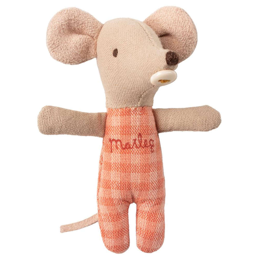 Maileg Baby Mouse out of Carrycot
