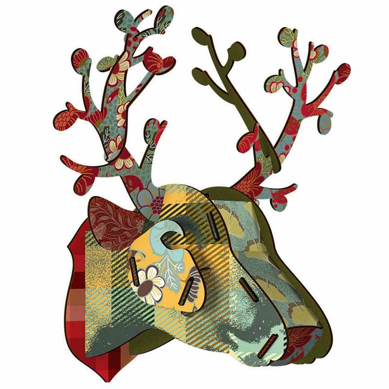 Miho Stags Head Trophy Deer Foliage