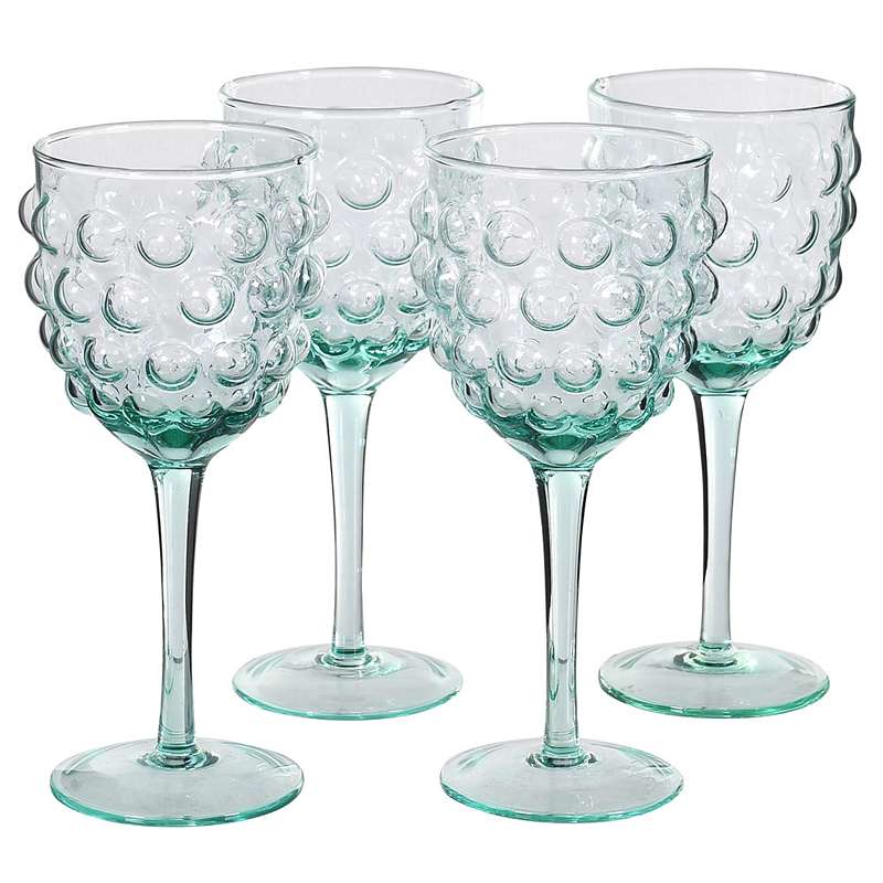 Mint Green Bubble Wine Glass JK124