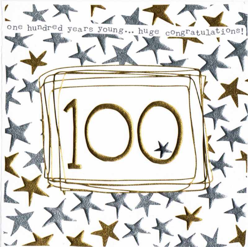 Molly Mae One Hundred Years Young Birthday Card LF23 front