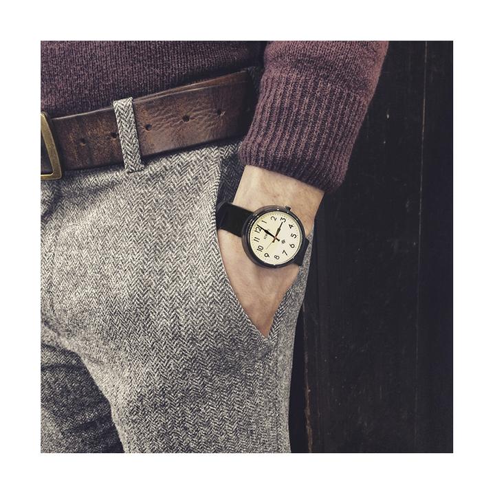 Newgate Watch Electric in Black with Black Strap WWMELCK011SK on model