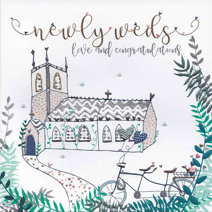 Newly Weds Love and Congratulations card