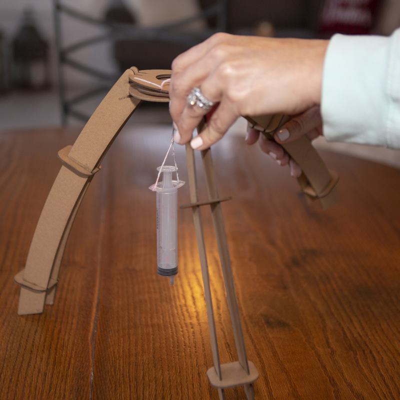 Newton's Lab Make Your Own Painting Pendulum GG209 in use