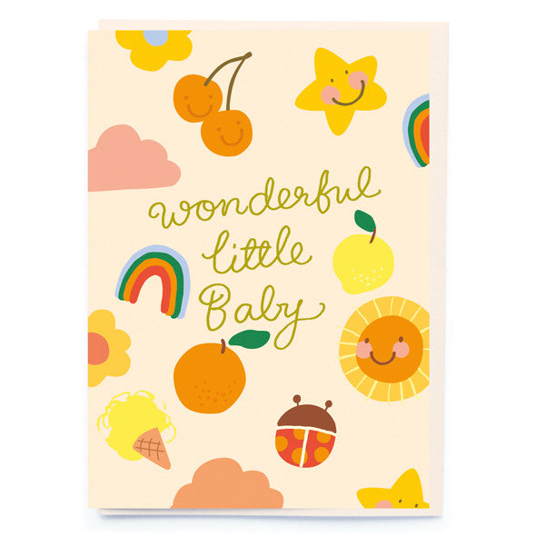 Noi Publishing Greetings Card Wonderful Little Baby BW020 front