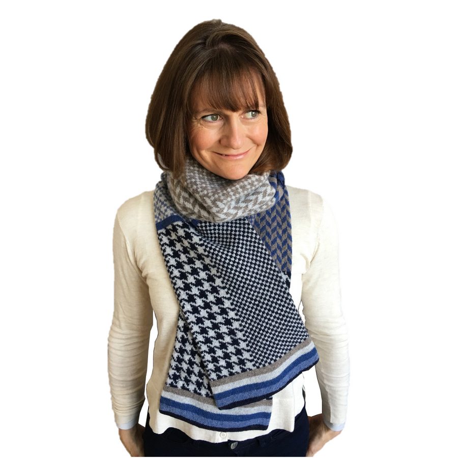 Old School Beauly Knitwear - Black Isle Scarf on Model