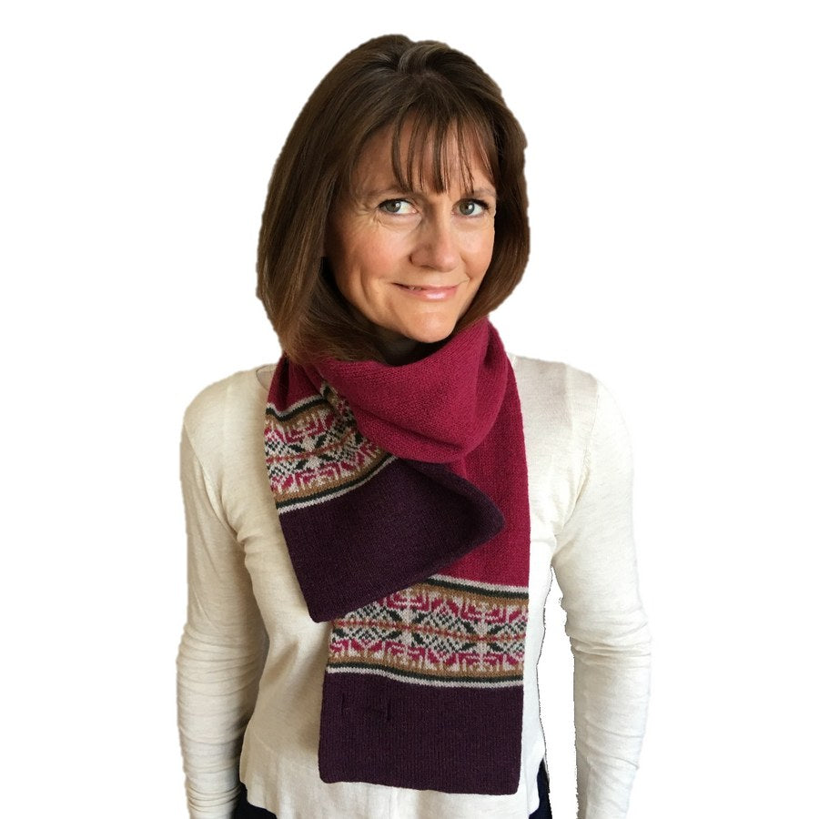 Old School Beauly Knitwear - Ross-shire Scarf on model