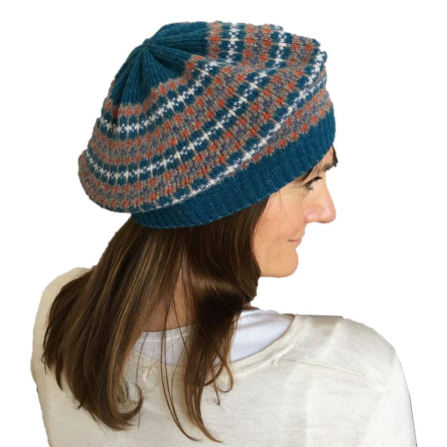 Old School Beauly Knitwear - Wee Nessie Hat on model side