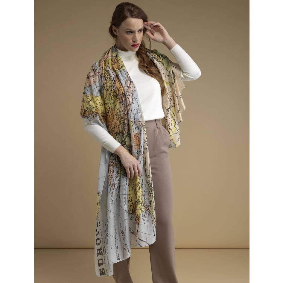 One Hundred Star Europe Scarf on model