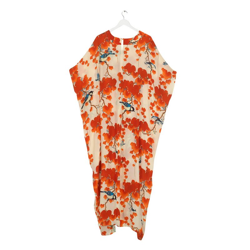 One Hundred Stars Acer Red Margeux Kaftan KAMACRRUS back