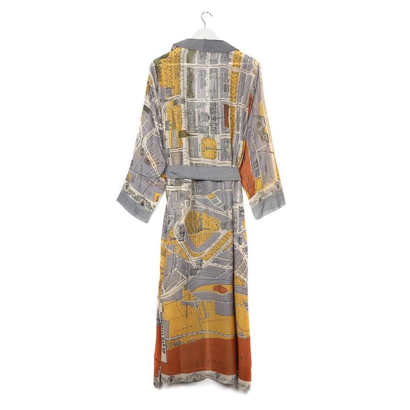Dressing Gown with Edinburgh Map Design back