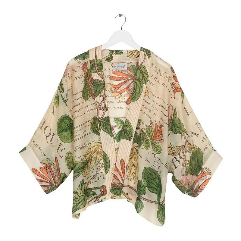 One Hundred Stars Honeysuckle Kimono Natural KIMHONNAT front