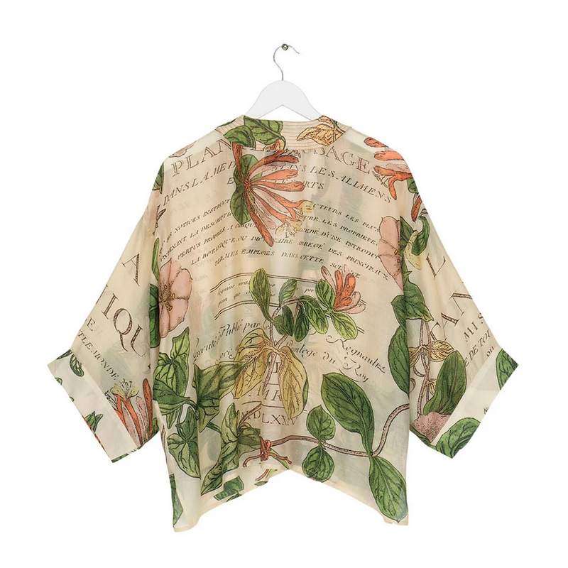 One Hundred Stars Honeysuckle Kimono Natural KIMHONNAT back