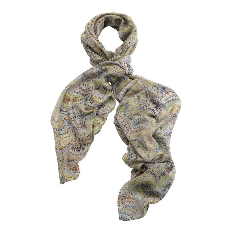 One Hundred Stars Marbled Green Scarf SCAMARGRN main