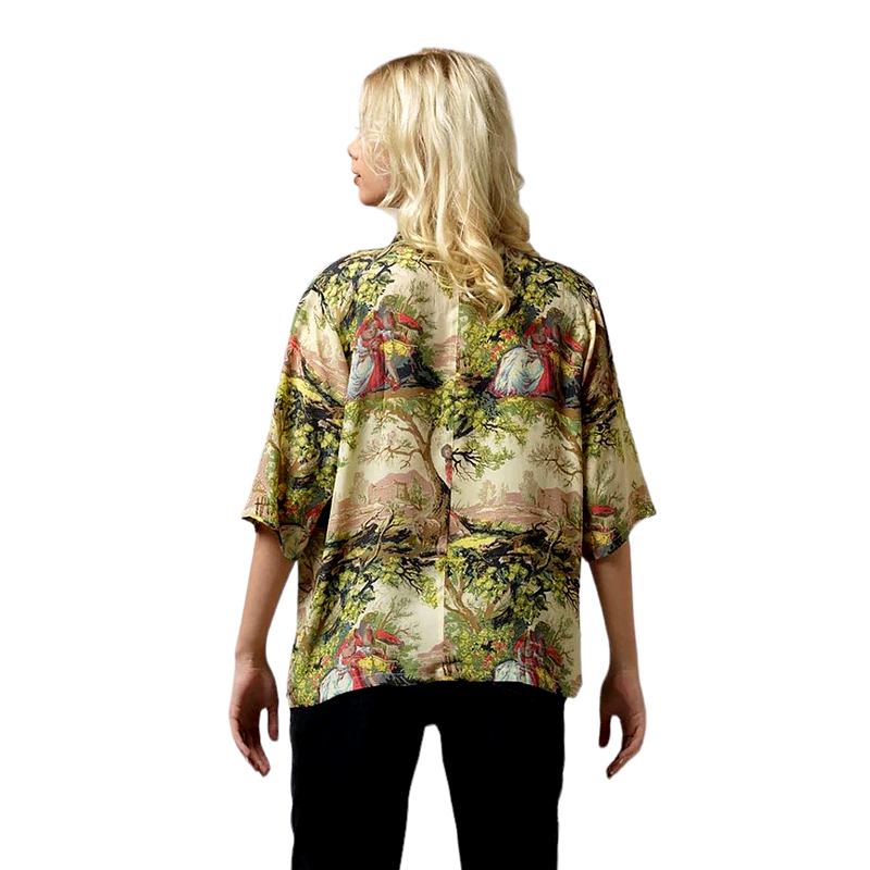One Hundred Stars Rachel Top Country Toile Natural TPRCTY on model back