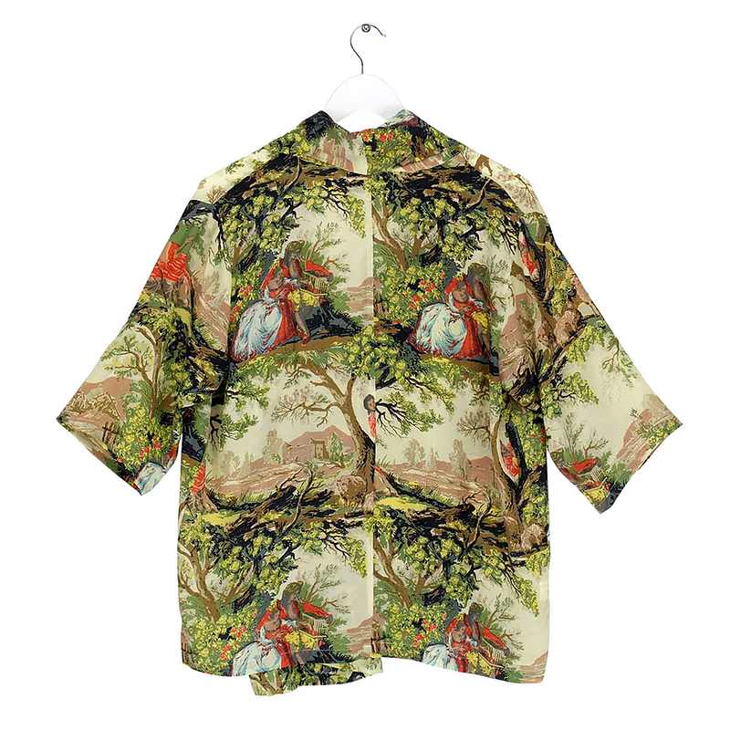 One Hundred Stars Rachel Top Country Toile Natural TPRCTY back