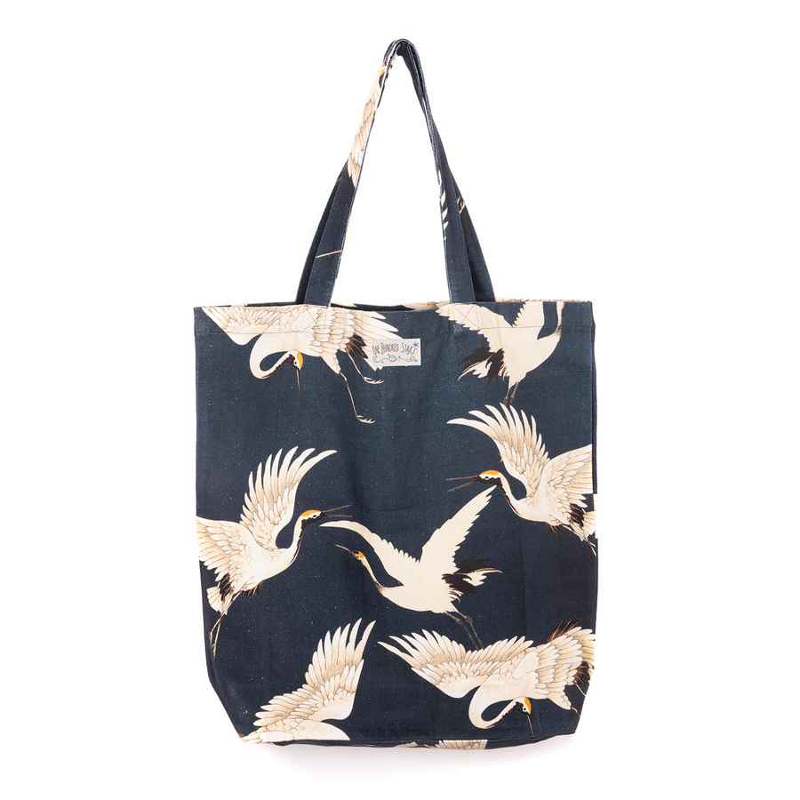 One Hundred Stars Stork Charcoal Tote Bag