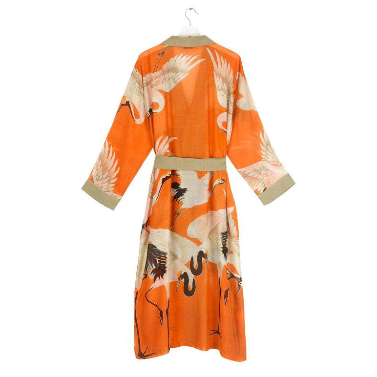 One Hundred Stars Stork Orange Gown back