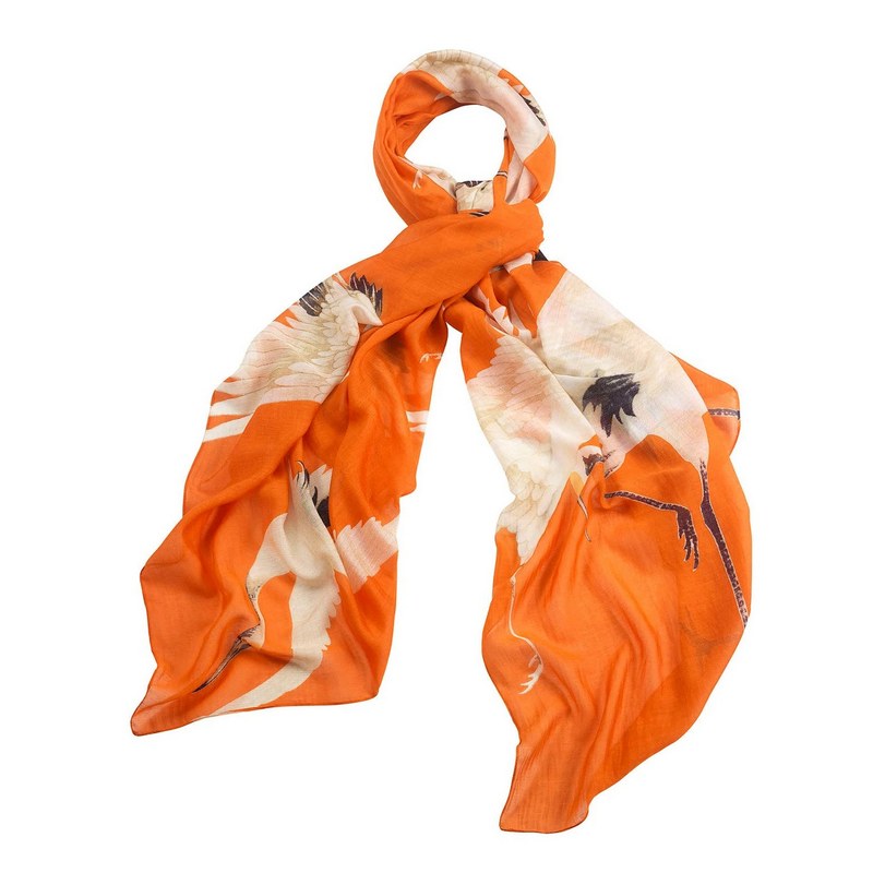 One Hundred Stars Stork Orange Scarf SCASTOORN main