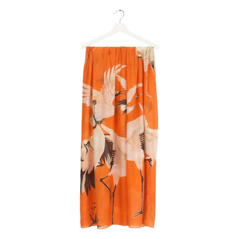 One Hundred Stars Stork Orange Scarf SCASTOORN on hanger