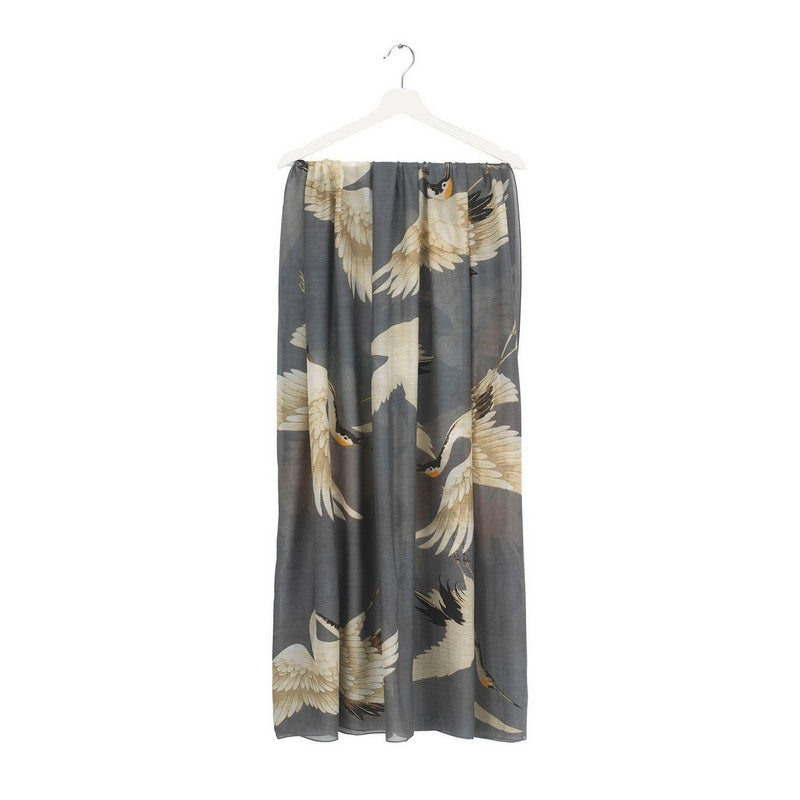 One Hundred Stars Stork Slate Grey Scarf on hanger