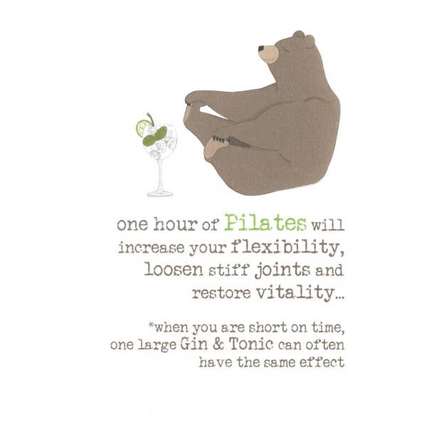 One Hour Of Pilates v Gin & Tonic Card