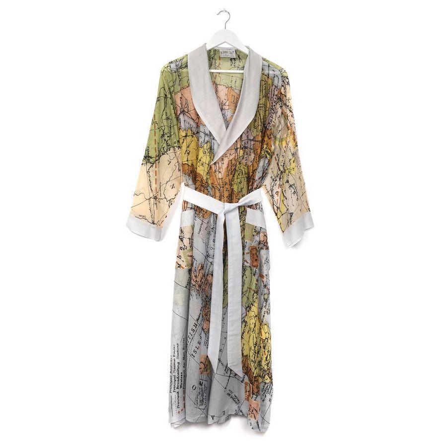 One Hundred Stars Europe Map Dressing Gown front
