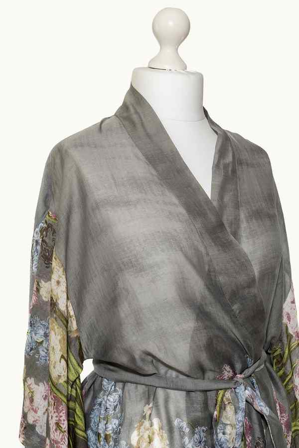 One Hundred Stars Hyacinth Boho Kimono detail
