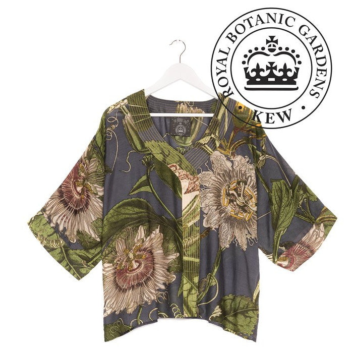 One Hundred Stars Kew Passion Flower Grey Top front