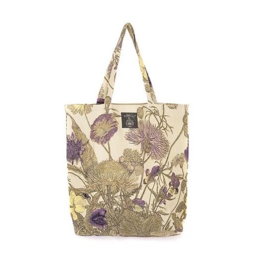 One Hundred Stars Kew Purple Thistle Cotton Tote Bag