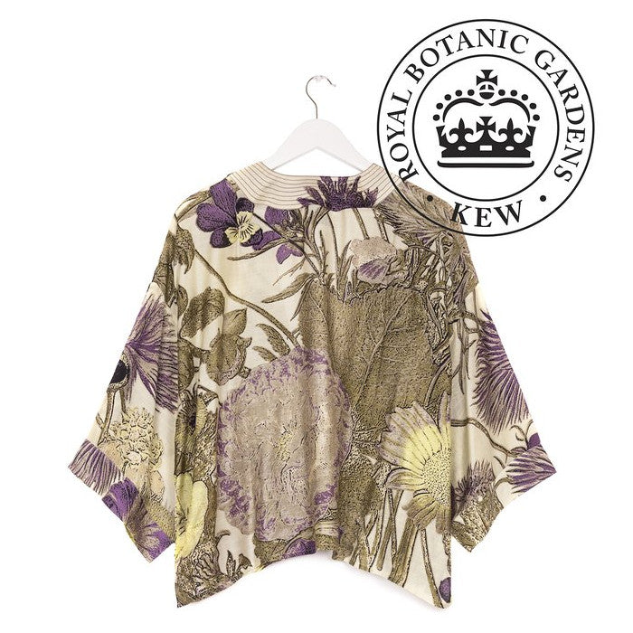 One Hundred Stars Kew Thistle Purple Mini Kimono back
