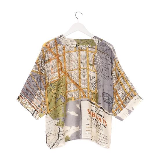 One Hundred Stars New York City Grey Top back