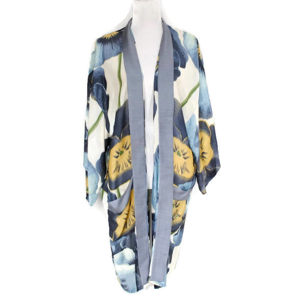 One Hundred Stars Pansy Long Kimono