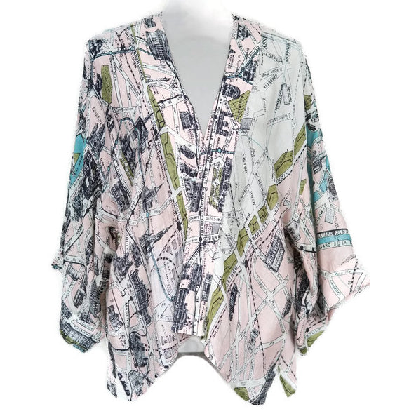 One Hundred Stars Mini Kimono Paris Street Map